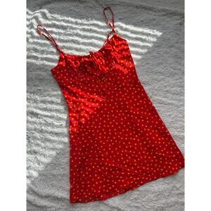Realisation Par 100% Silk Inez Polka Dot Mini Dress Size Large